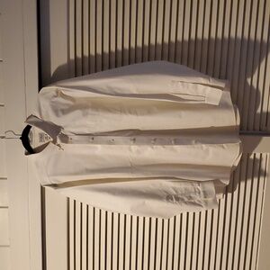L.L. Bean Off-White Long Sleeve Dress Shirt, Size 17 1/2 - 37